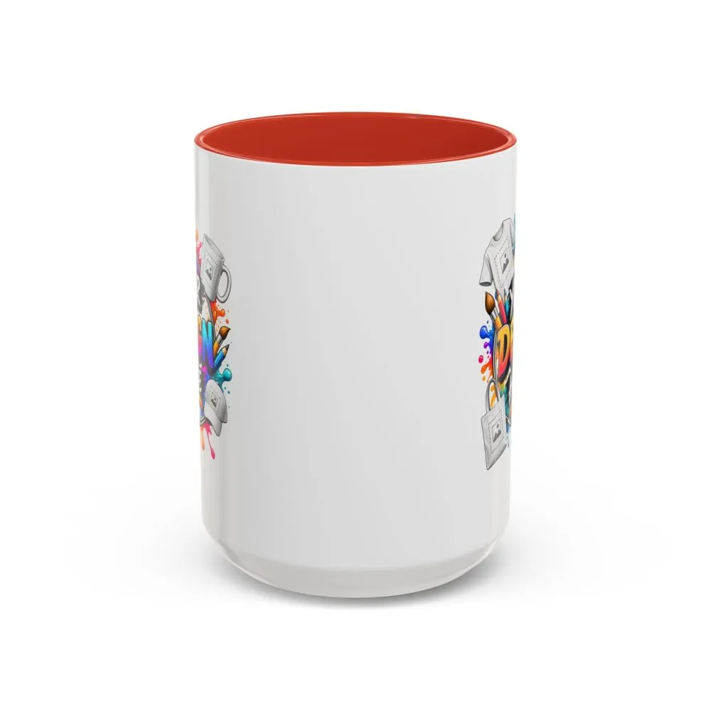 Accent Coffee Mug — Colorful 'Your Design Here' Artist Print (11/15 oz)