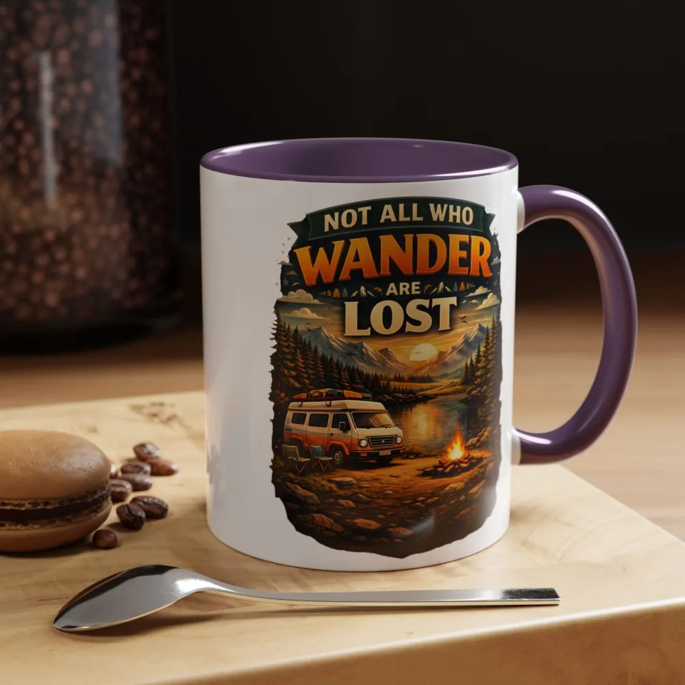 4523600124176934299_2048.jpeg Accent Coffee Mug (11, 15oz) — "Not All Who Wander Are Lost" Design Scenic-Line