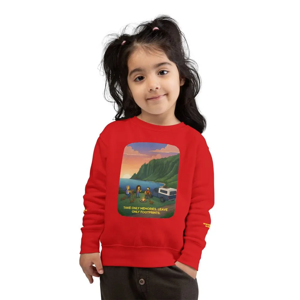 4539239062187669866_2048.jpeg Toddler Sweatshirt - "Take Only Memories-Leave Only Footprints" (Design Sitcom-Line)