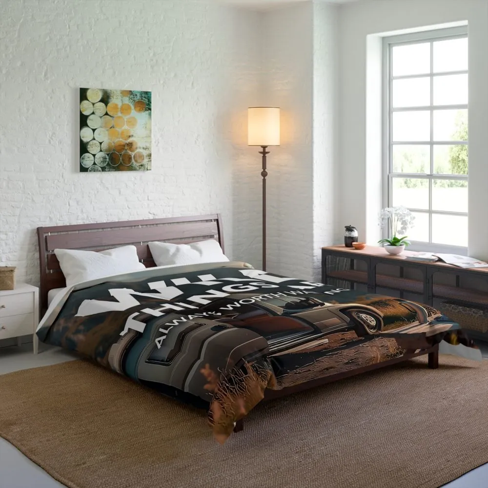 Comforter — "Wild Things Are Always Worth Waiting For" Adventure Travel Bedding