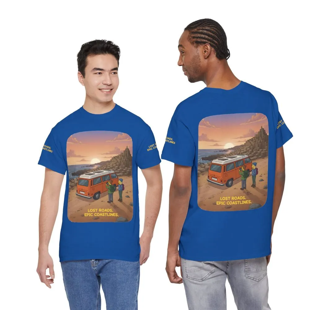4558279666197048369_2048.jpeg Unisex Heavy Cotton Tee — "Lost Roads Epic Coastlines" Design Sitcom-Line