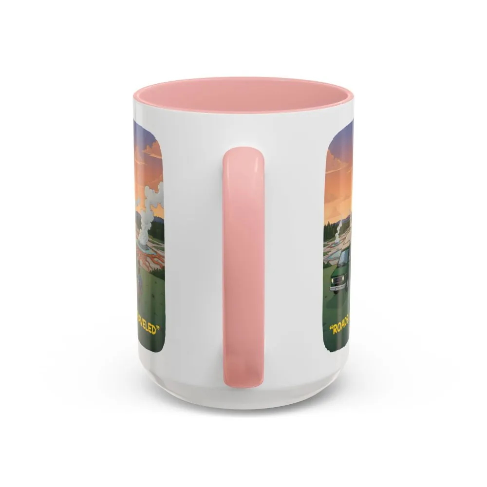 Accent Coffee Mug (11, 15oz) — "Roads Less Traveled" Design Sitcom-Line