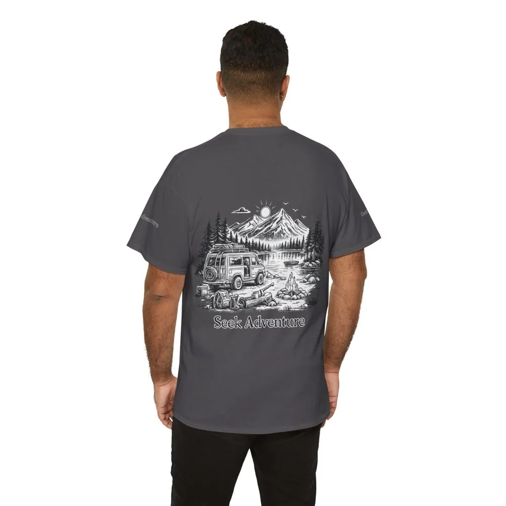 4583322699102808676_2048.jpeg Unisex Heavy Cotton Tee — "Seek Adventure" Design Minimal-Line