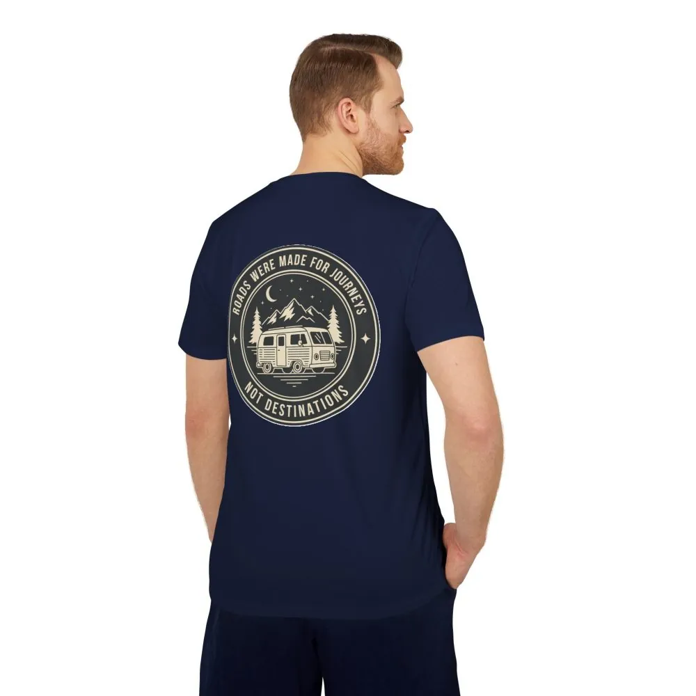 4596574314248179798_2048.jpeg T-Shirt(Adidas) — 'ROAD WHERE MADE FOR JOURNEYS-NOT DESTINATIONS' (Only Back printed) Brand Adidas