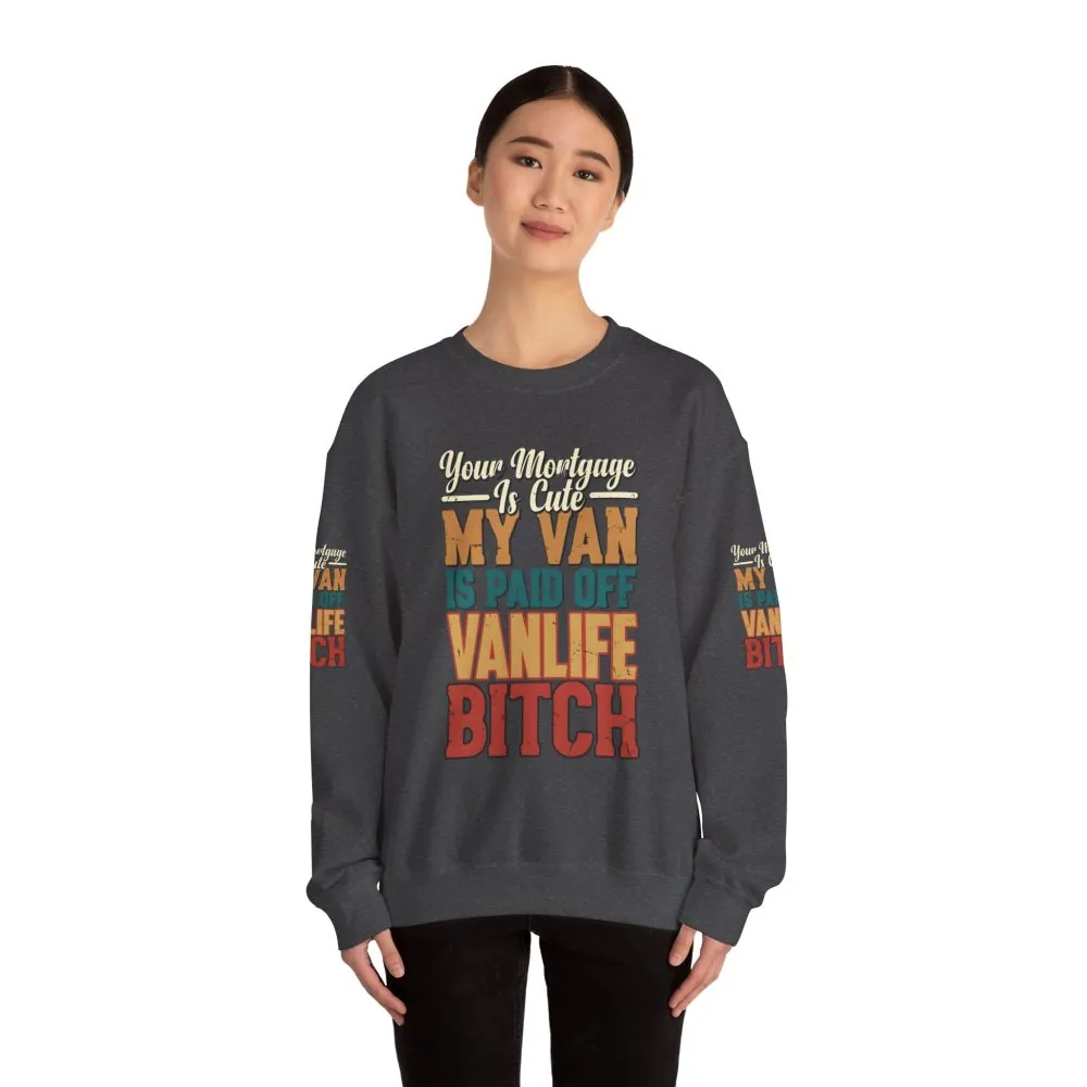 4602066395052055611_2048.jpeg Unisex Heavy Blend™ Crewneck Sweatshirt — "Your Mortgage Is Cute" Design F**K-Line