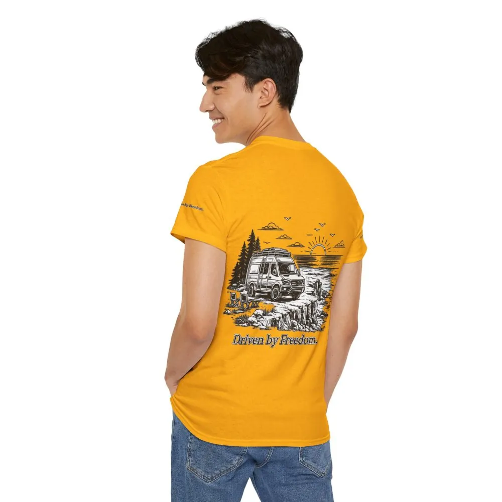 4651894948609642432_2048.jpeg Unisex Heavy Cotton Tee — ""Driven By Freedom" Design Minimal-Line