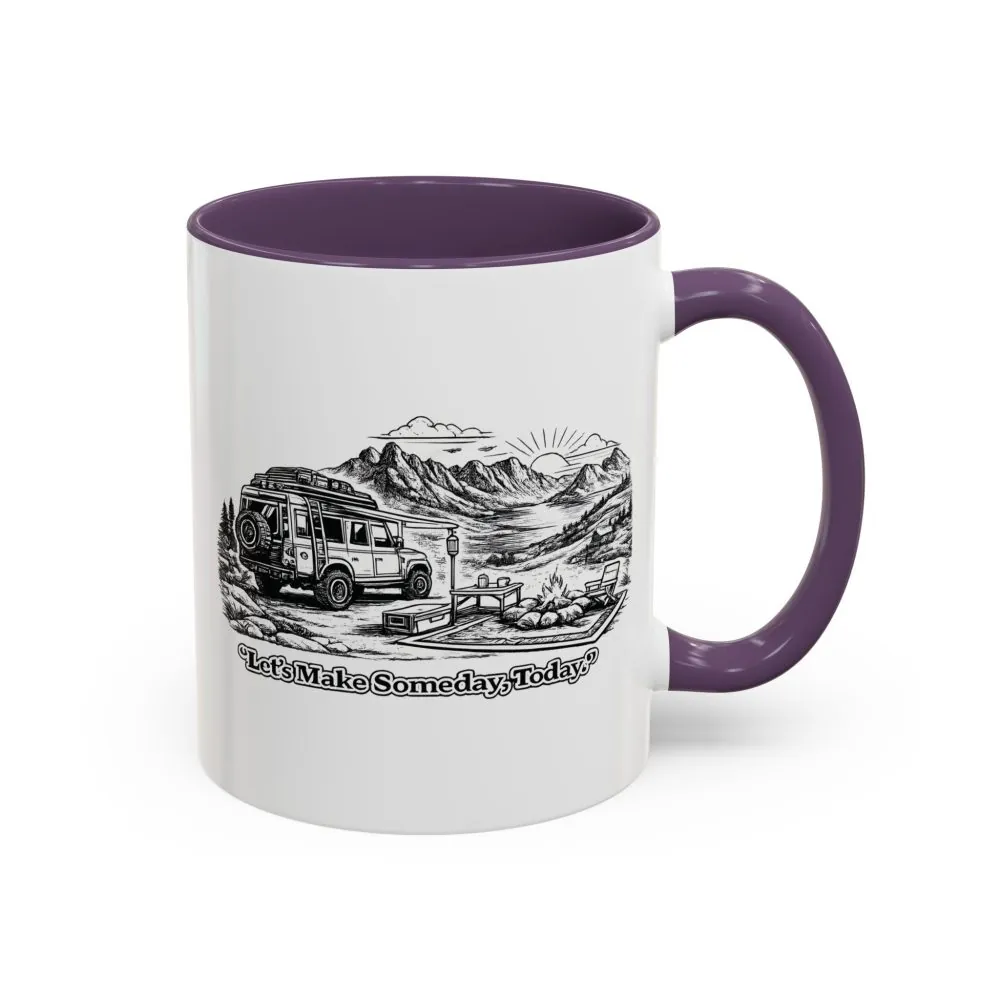4675535482417429884_2048.jpeg Accent Coffee Mug (11, 15oz) — "Lets make Someday, Today?" Design Minimal-Line