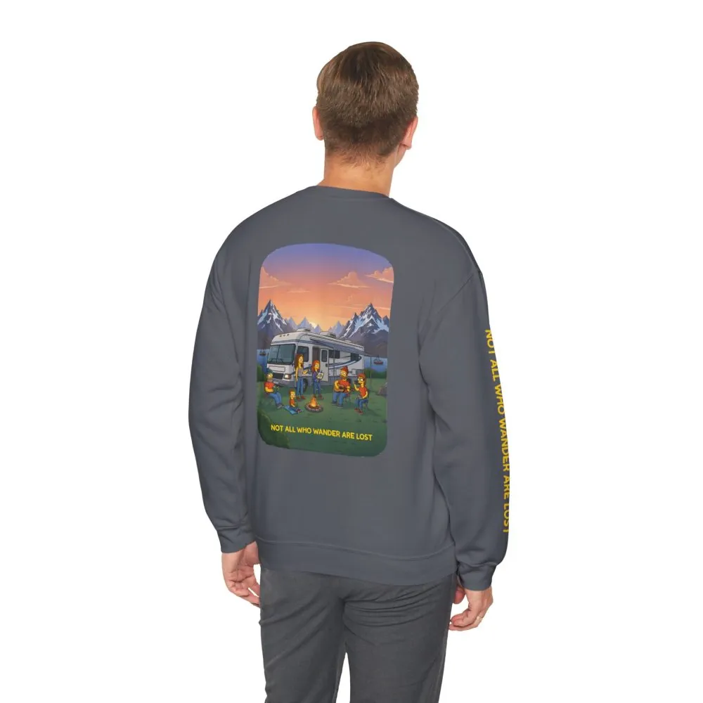 4688967697729692423_2048.jpeg Unisex Heavy Blend™ Crewneck Sweatshirt — "Not All Who Wander Are Lost" Design Sitcom-Line