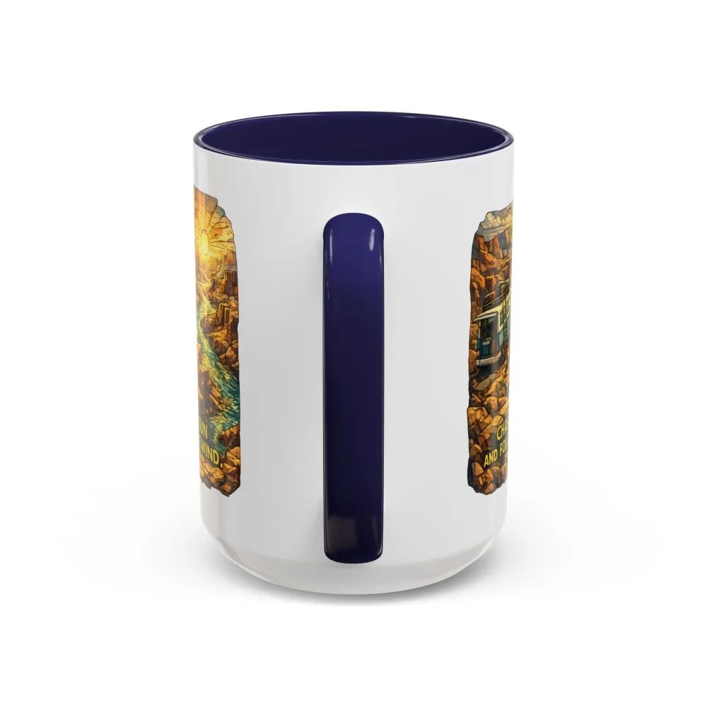 4690468991762300704_2048.jpeg Accent Coffee Mug (11, 15oz) — "Chase The Sun And Follow The Wind" Design Cubic-Line