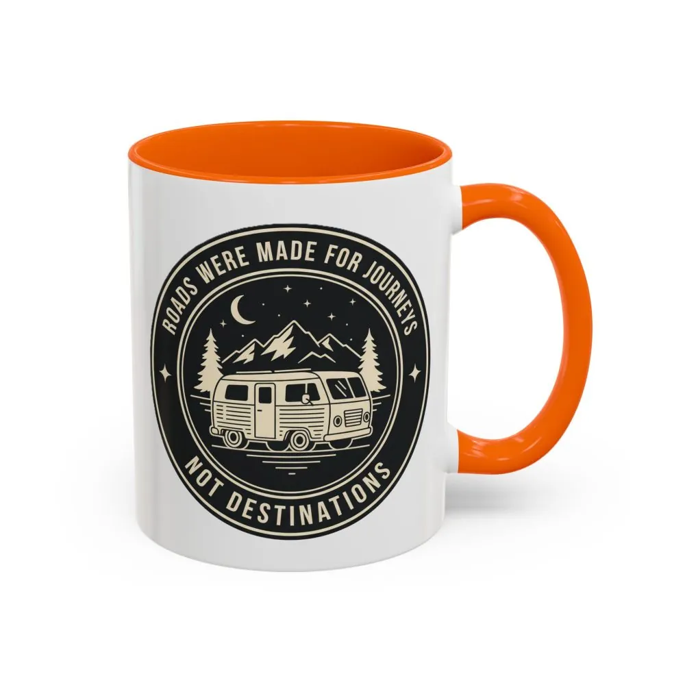 4694274834626669106_2048.jpeg Coffee Mug — 'ROAD WHERE MADE FOR JOURNEYS-NOT DESTINATIONS' (11/15oz) (Both sides printed)