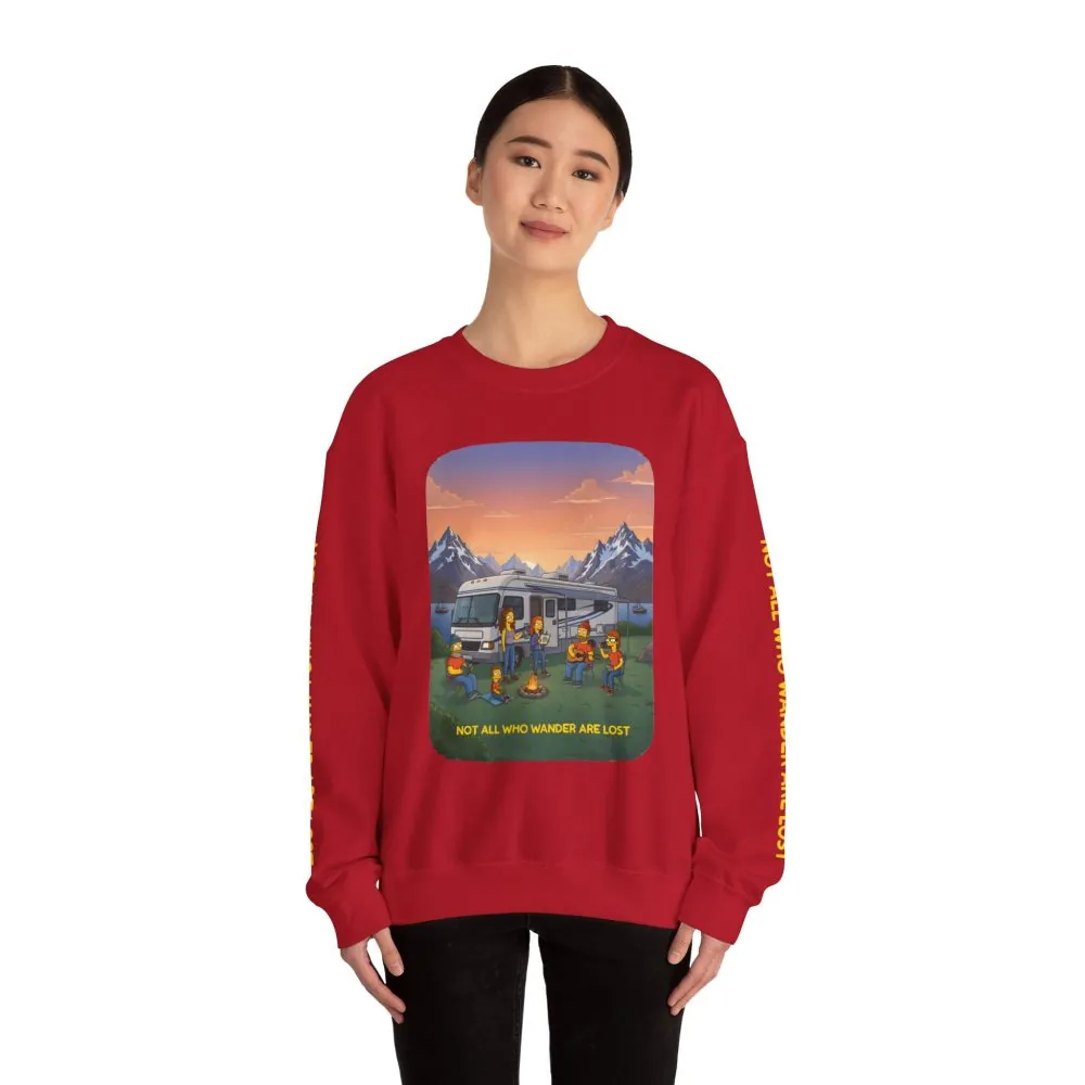 4709885804733256640_2048.jpeg Unisex Heavy Blend™ Crewneck Sweatshirt — "Not All Who Wander Are Lost" Design Sitcom-Line