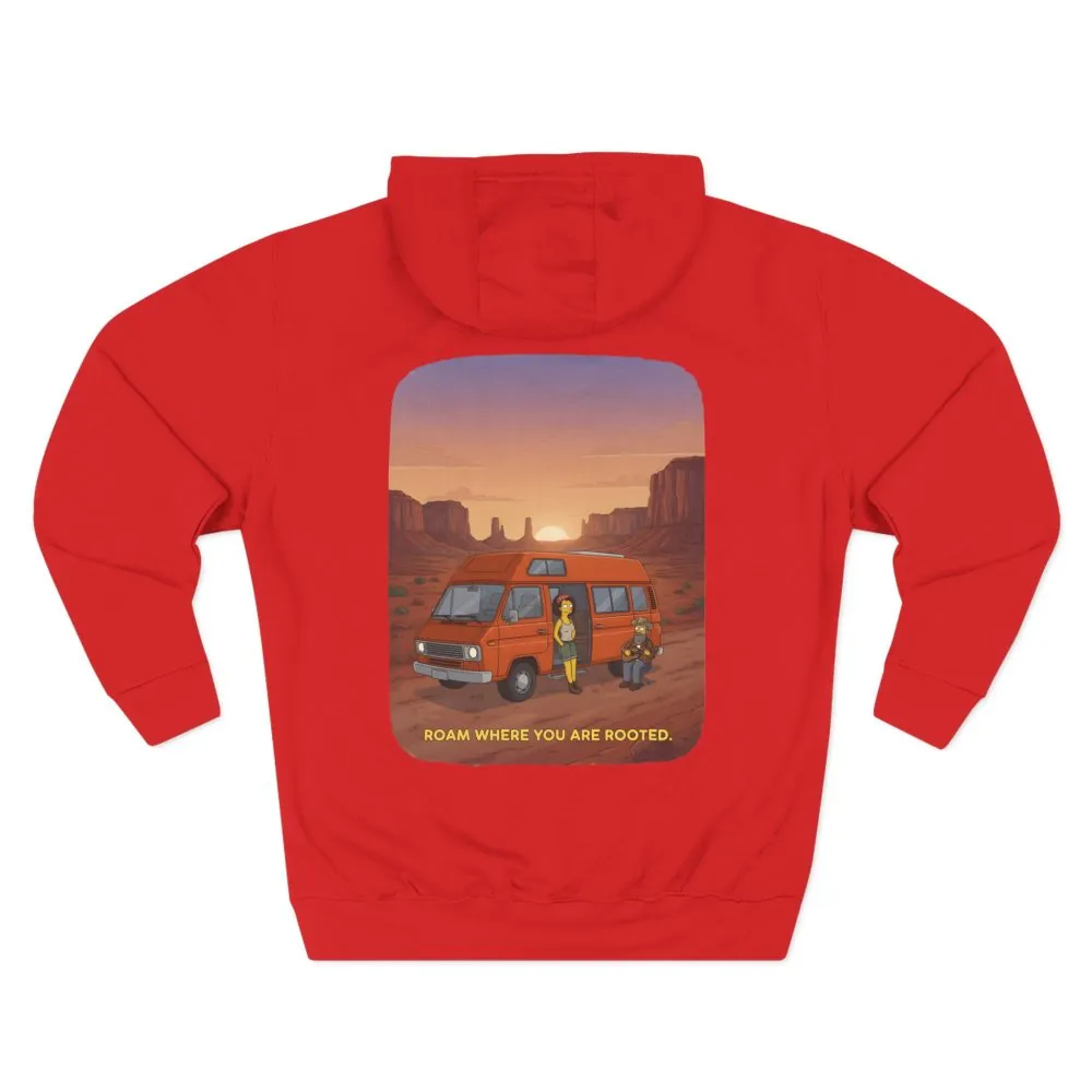 4730116287762129822_2048.jpeg Three-Panel Fleece Hoodie - "Roam Where You Are Rooted" Design Sitcom-Line