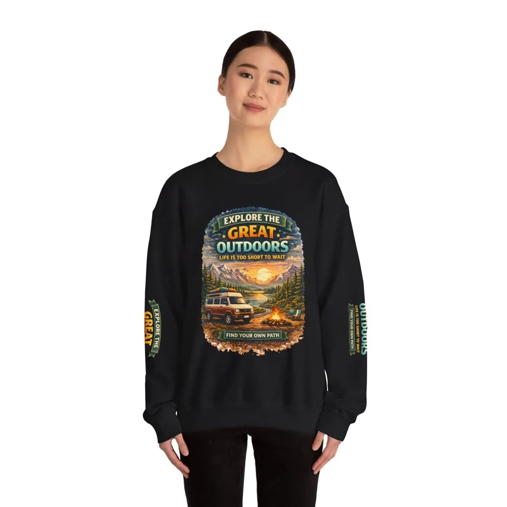 4732434292199340746_2048.jpeg Unisex Heavy Blend™ Crewneck Sweatshirt — "Explore The Great Outdoors" Design Scenic-Line