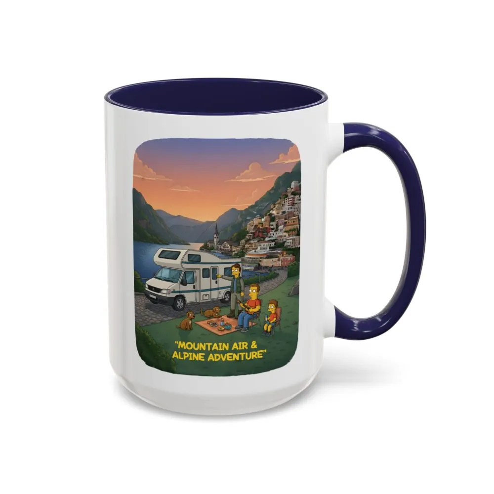 Accent Coffee Mug (11, 15oz) — "Mountain Air-Alpine Adventure" Design Sitcom-Line