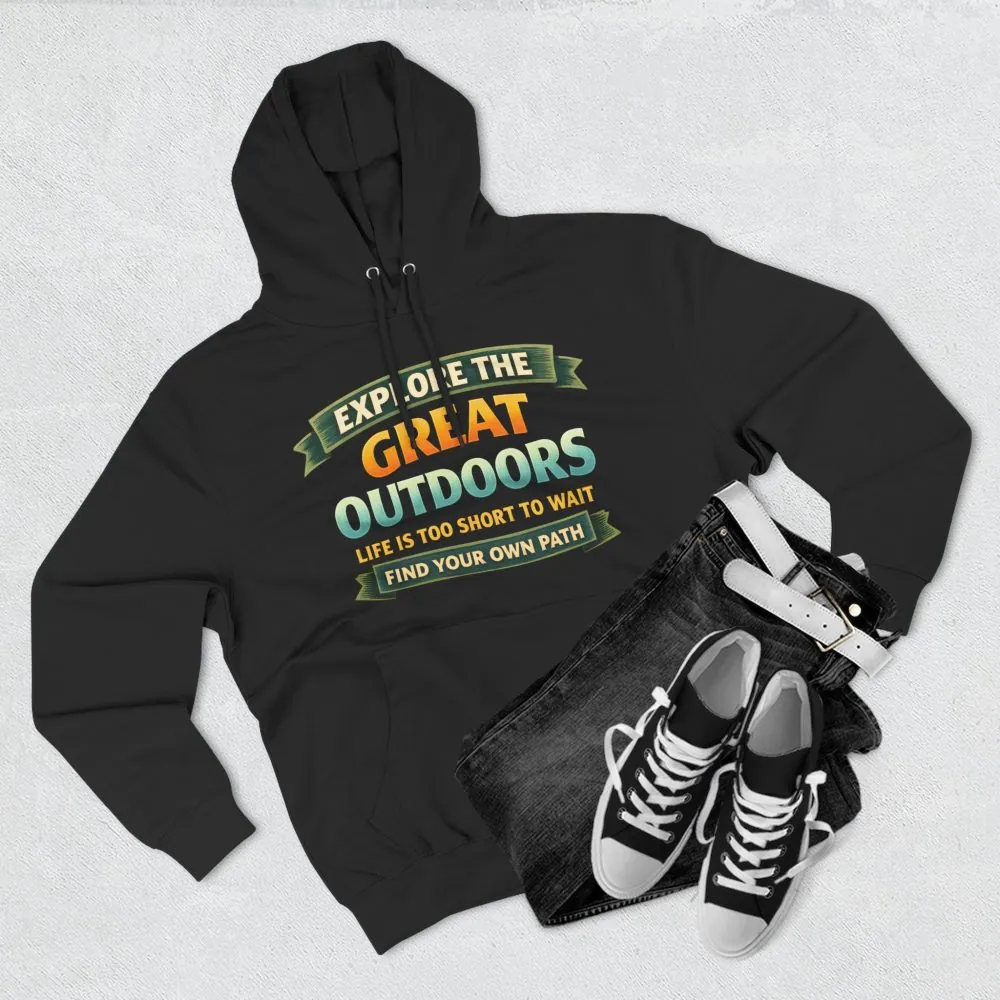 4748755851580653355_2048.jpeg Three-Panel Fleece Hoodie - "Explore The Great Outdoors" Design Scenic-Line