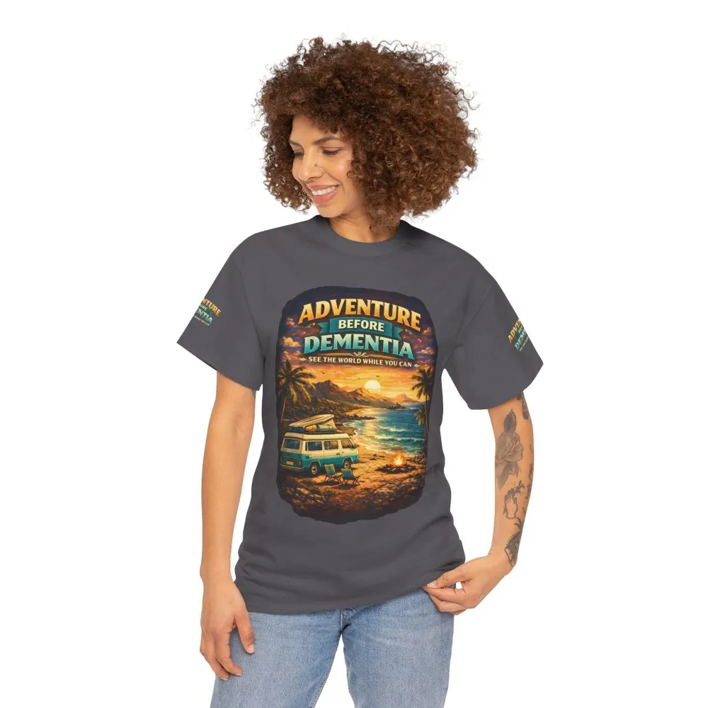 4762373203920262532_2048.jpeg Unisex Heavy Cotton Tee — "Adventure Before Dementia" Design Scenic-Line