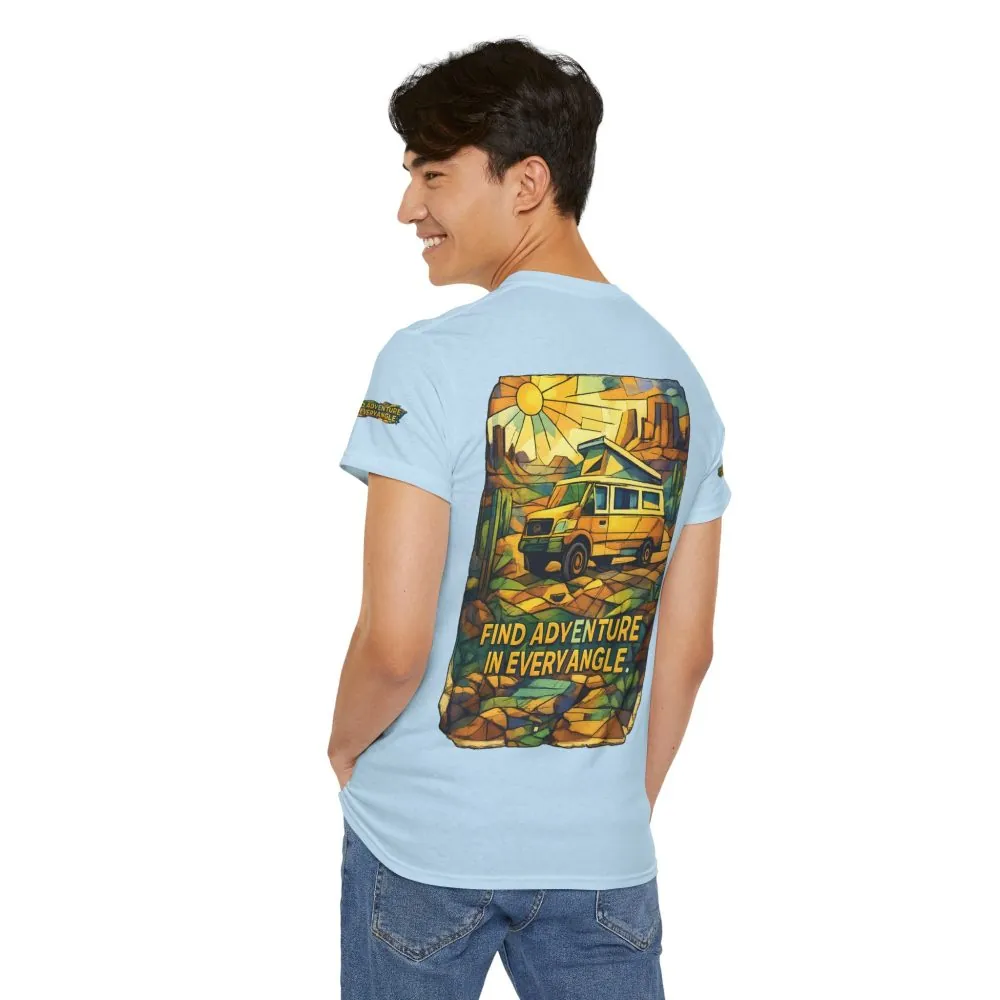 4762400238235124198_2048.jpeg Unisex Heavy Cotton Tee — "Find Adventure In Every Corner" Design Cubic-Line