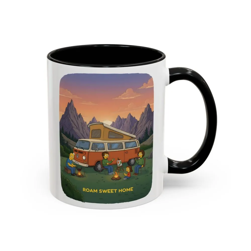 Accent Coffee Mug (11, 15oz) — "Roam Sweet Home" Design Sitcom-Line
