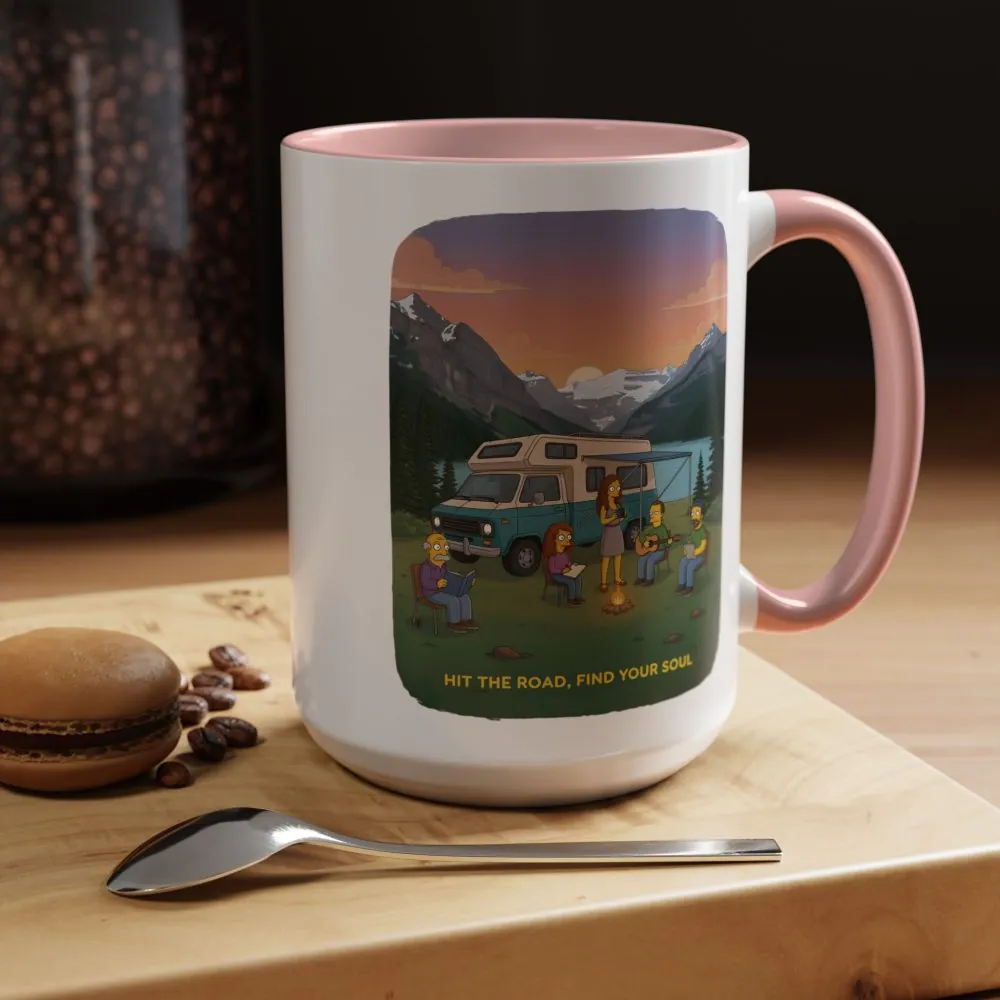 4766155552400930615_2048.jpeg Accent Coffee Mug (11, 15oz) — "Hit The Road-Find Your Soul" Design Sitcom-Line