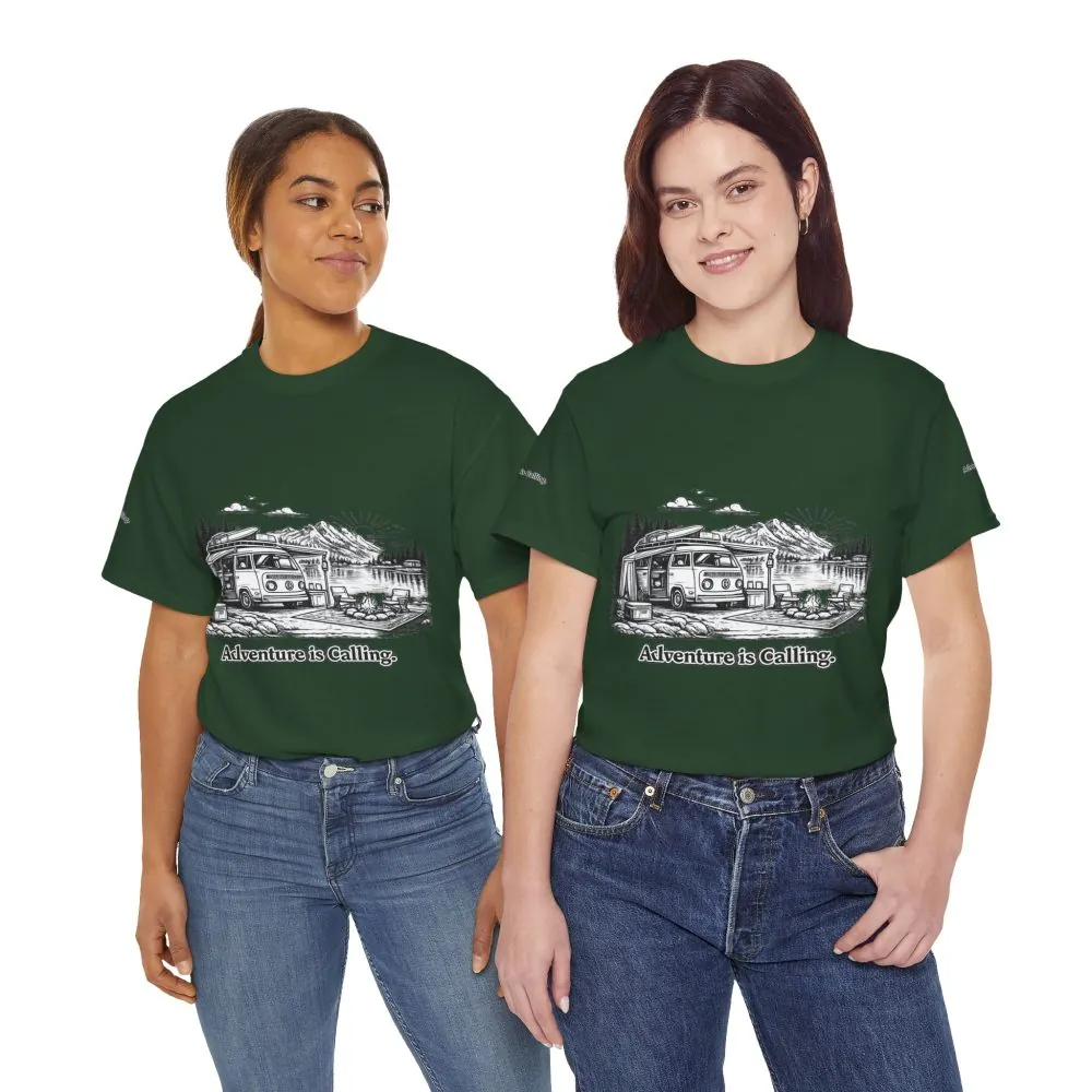 4776259537655775812_2048.jpeg Unisex Heavy Cotton Tee — "Adventure Is Calling" Design Minimal-Line
