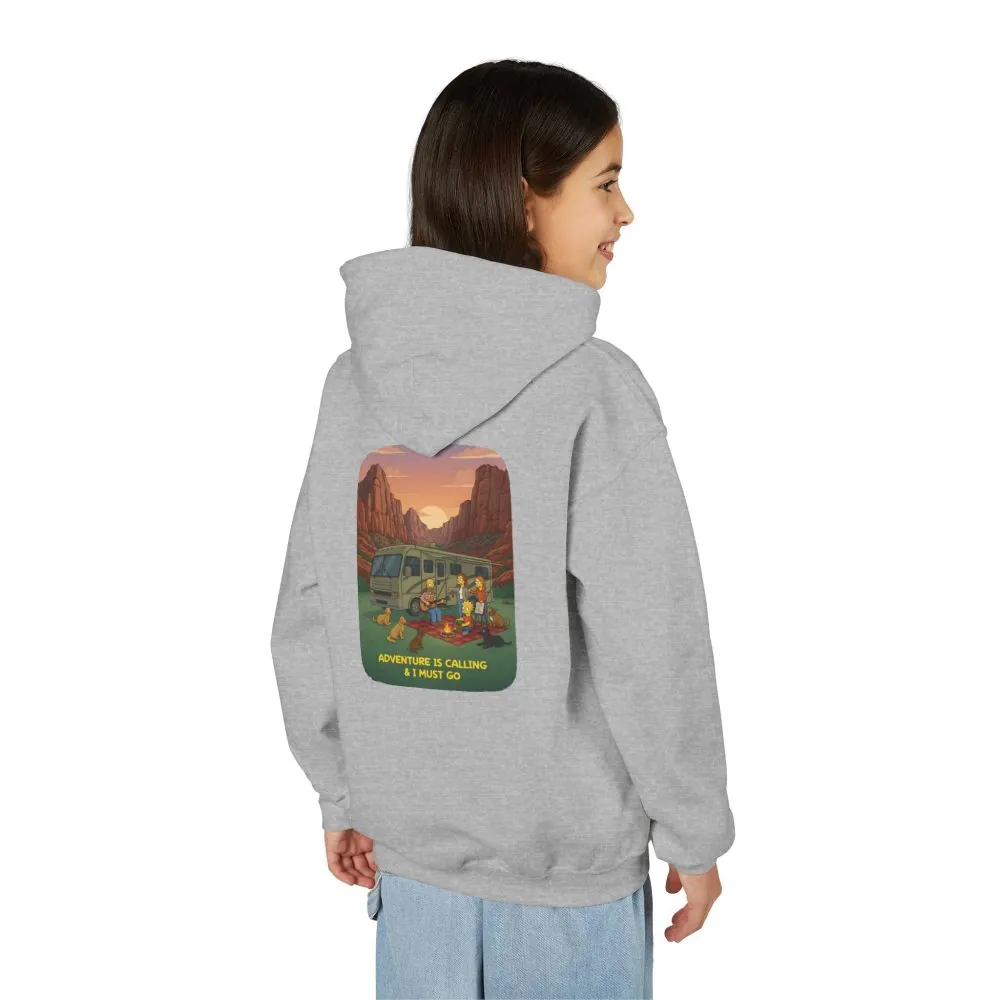 477874187151021540_2048.jpeg Youth Hoodie(Gildan) – "Adventure Is Calling-I Must Go" (Design Sitcom-Line)