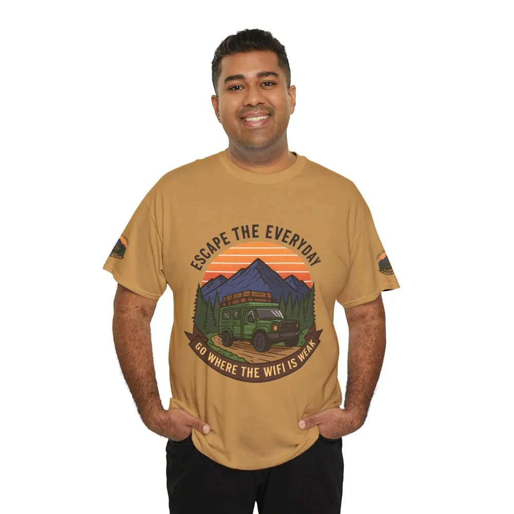 4782229337027981579_2048.jpeg Unisex Heavy Cotton Tee — "Go Where the WiFi Is Weak" Adventure Shirt