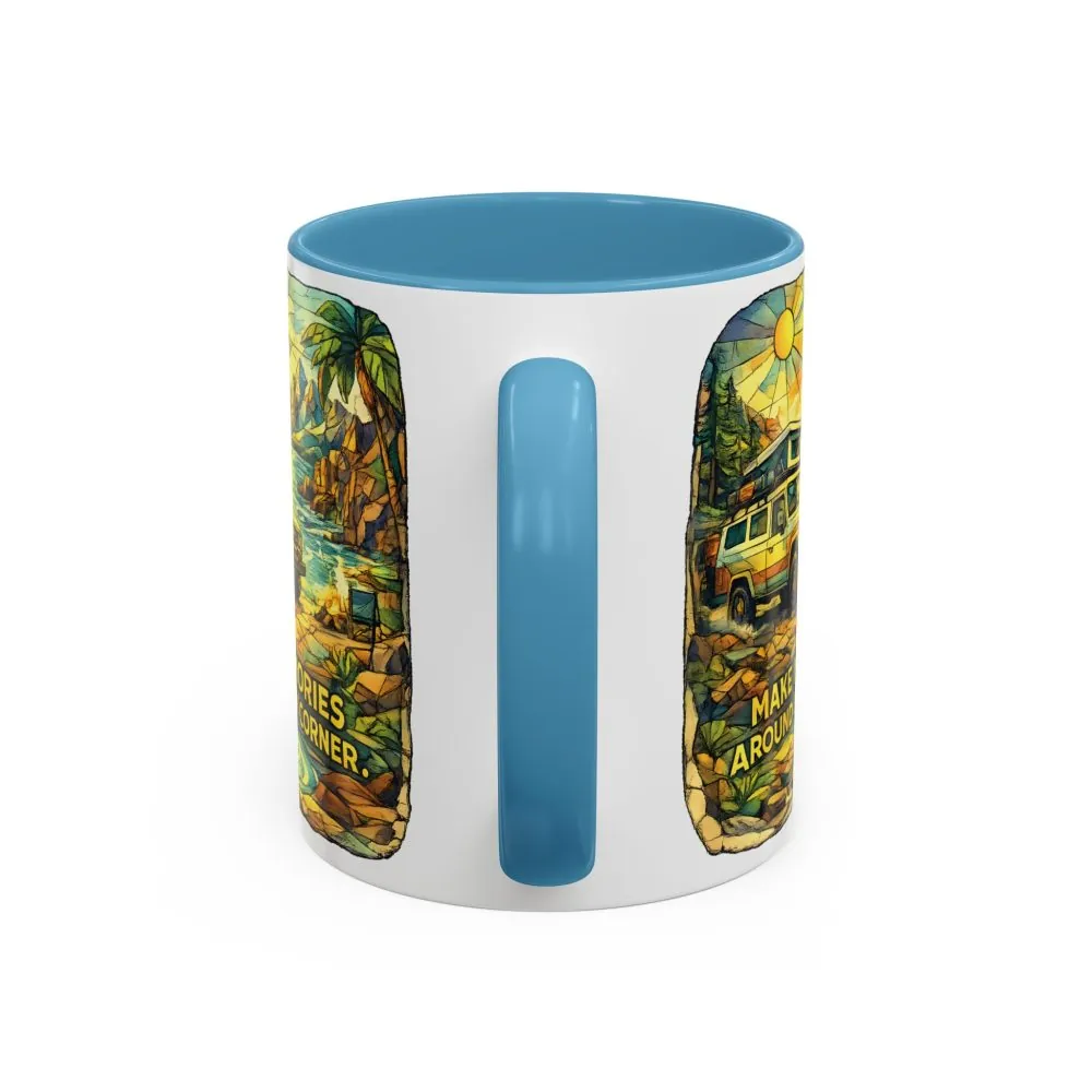 4787414313721410466_2048.jpeg Accent Coffee Mug (11, 15oz) — "Make Memories Around Every Corner" Design Cubic-Line