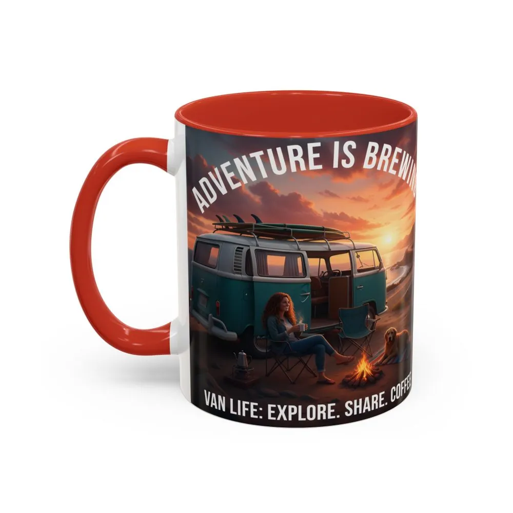 4798835247257894840_2048.jpeg Accent Coffee Mug (11, 15oz) — "Adventure is brewing"
