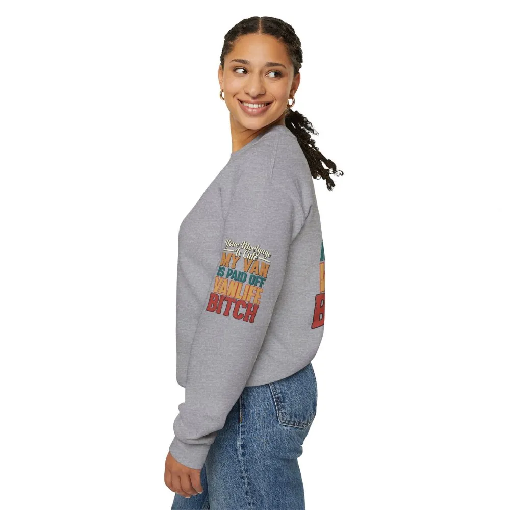 4811586459682983947_2048.jpeg Unisex Heavy Blend™ Crewneck Sweatshirt — "Your Mortgage Is Cute" Design F**K-Line