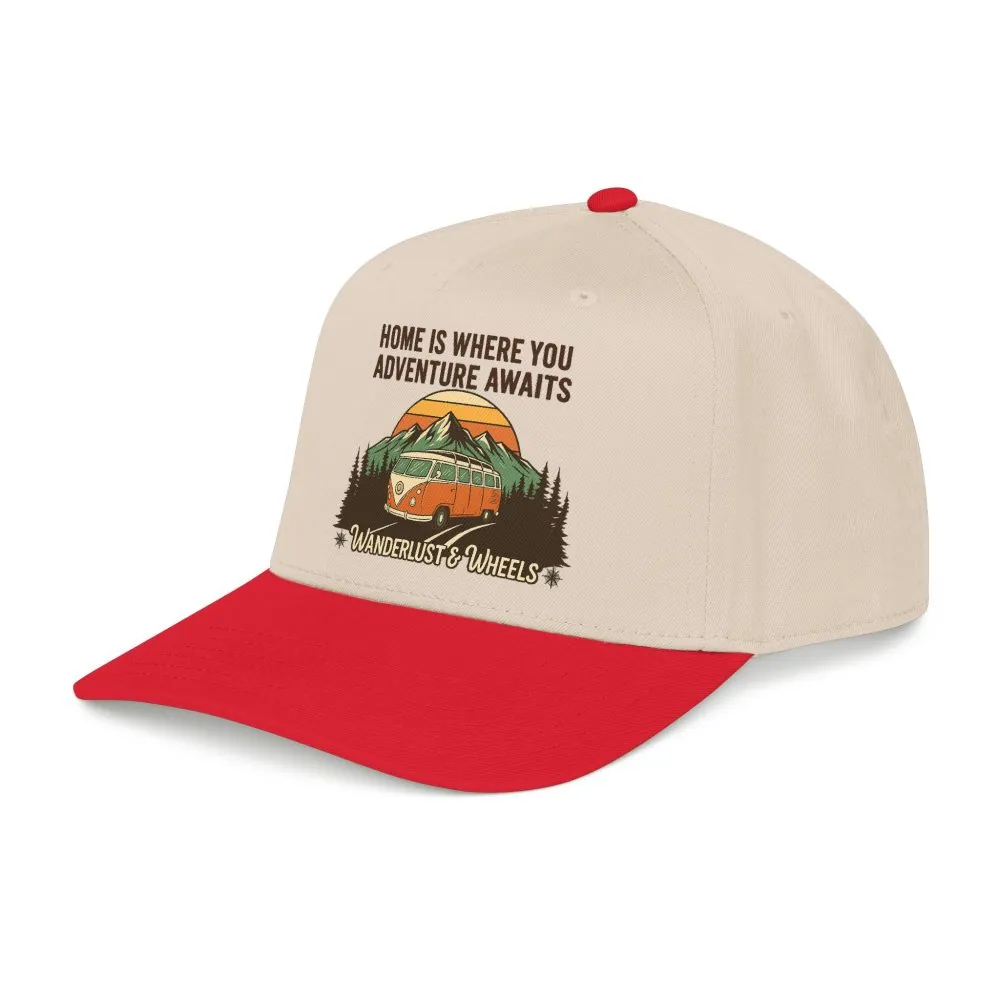 Baseball Cap - "Home Is Where You Adventure Awaits" Mid Profile Baseball Cap