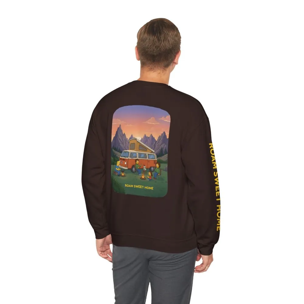 Unisex Heavy Blend™ Crewneck Sweatshirt — "Roam Sweet Home" Design Sitcom-Line
