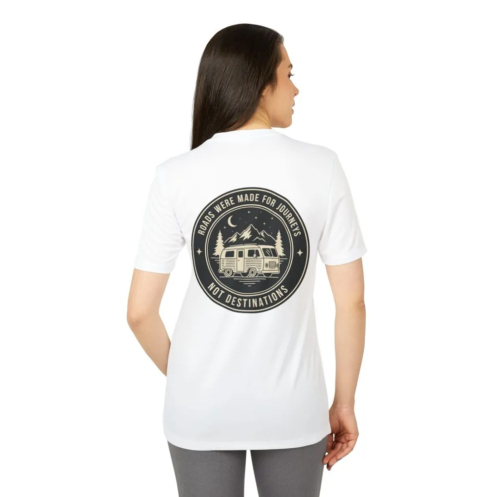 4841590726933690786_2048.jpeg T-Shirt(Adidas) — 'ROAD WHERE MADE FOR JOURNEYS-NOT DESTINATIONS' (Only Back printed) Brand Adidas