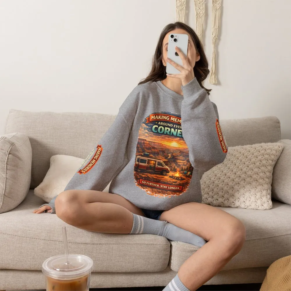 4847533636111537279_2048.jpeg Unisex Heavy Blend™ Crewneck Sweatshirt — "Making Memories Around Every Corner" Design Scenic-Line