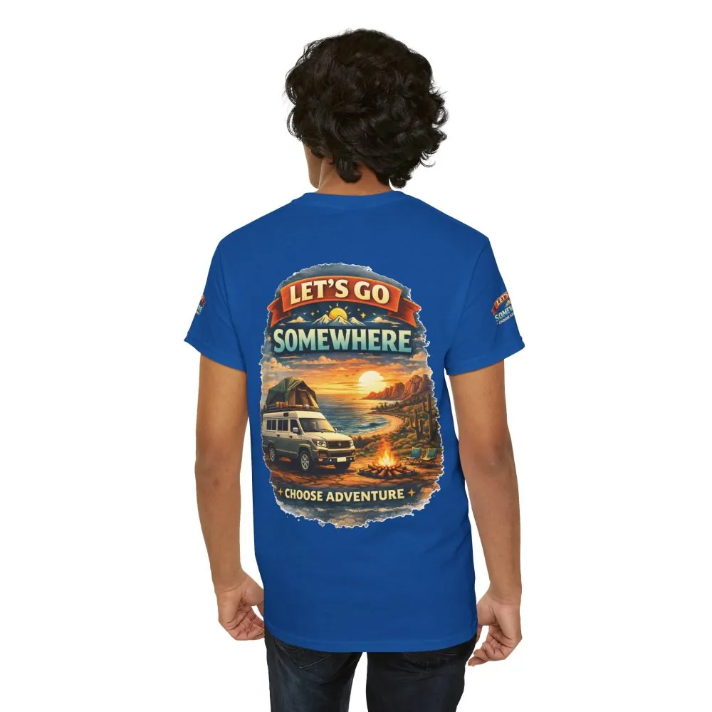 4858531556572589836_2048.jpeg Unisex Heavy Cotton Tee — "Lets Go Somewhere" Design Scenic-Line