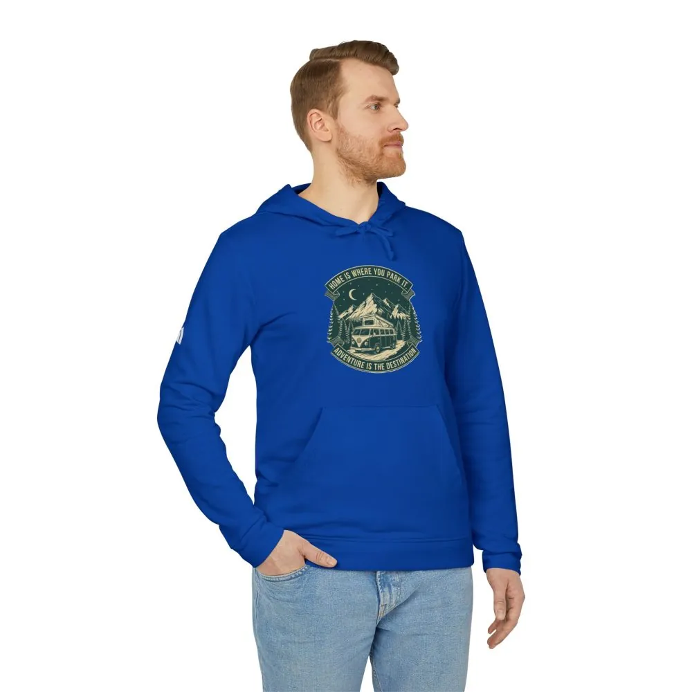 4859659276098122162_2048.jpeg Hoodie(Adidas) — "Home Is Where You Park It-Adventure is the destination" Outdoor Travel Pullover (Only Front Printed)