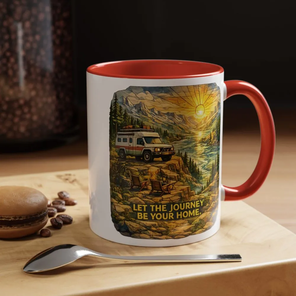 4861954988997906899_2048.jpeg Accent Coffee Mug (11, 15oz) — "Let The Journey Be Your Home" Design Cubic-Line