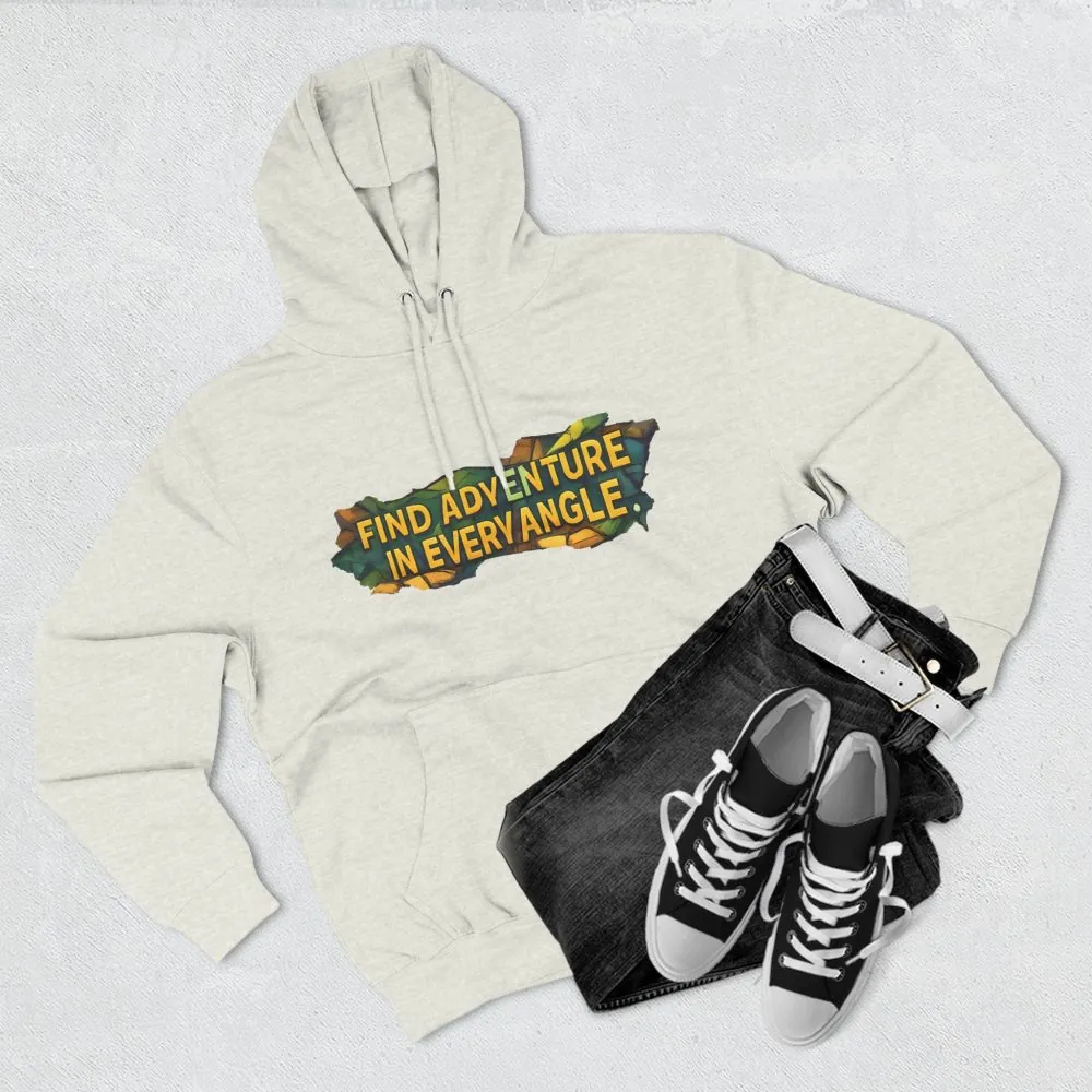 4862279595767064616_2048.jpeg Three-Panel Fleece Hoodie - "Find Adventure In Every Corner" Design Cubic-Line