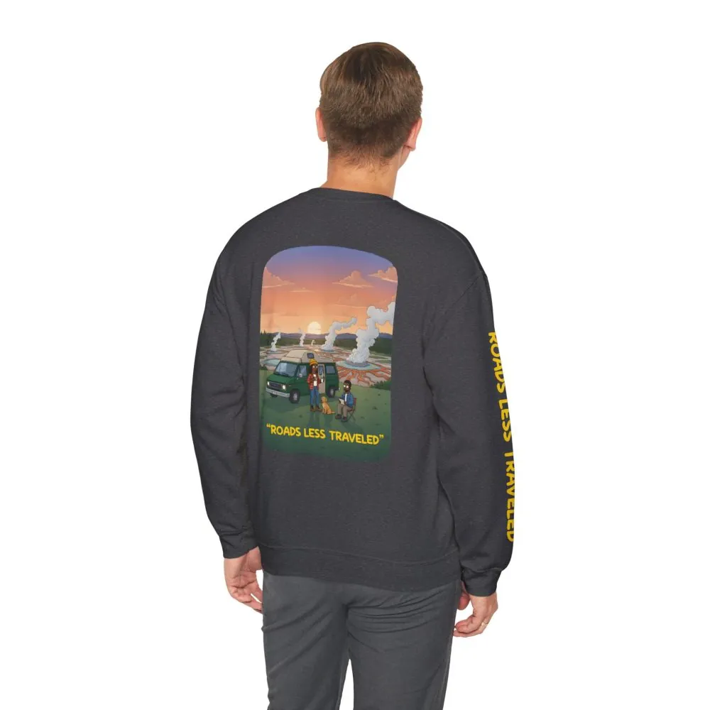 486519284886861074_2048.jpeg Unisex Heavy Blend™ Crewneck Sweatshirt — "Roads Less Traveled" Design Sitcom-Line