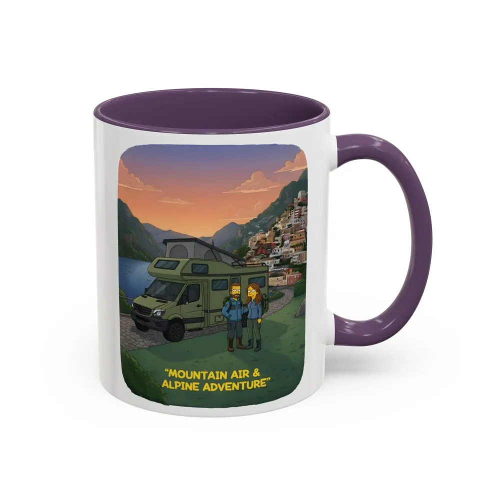 4866520859693691236_2048.jpeg Accent Coffee Mug (11, 15oz) — "Mountain Air And Alpine Adventure"" Design Sitcom-Line