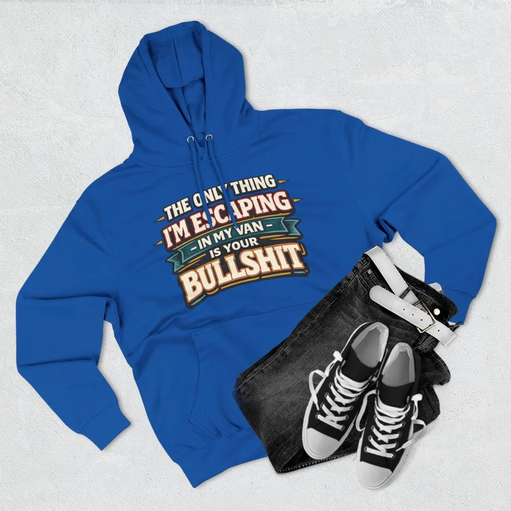 Three-Panel Fleece Hoodie - "The Only Thing I´m Escaping" Design F**K-Line