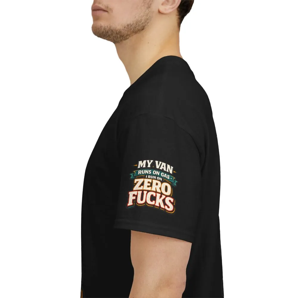 Unisex Heavy Cotton Tee — "My Van Runs On Gas" Design F**K-Line