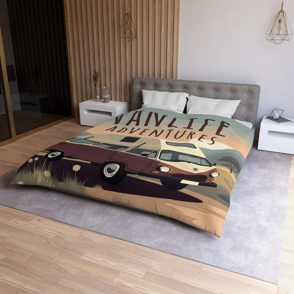 488051289415441502_2048.jpeg Duvet Cover - 'Vanlife Adventures' Retro Camper Bedding
