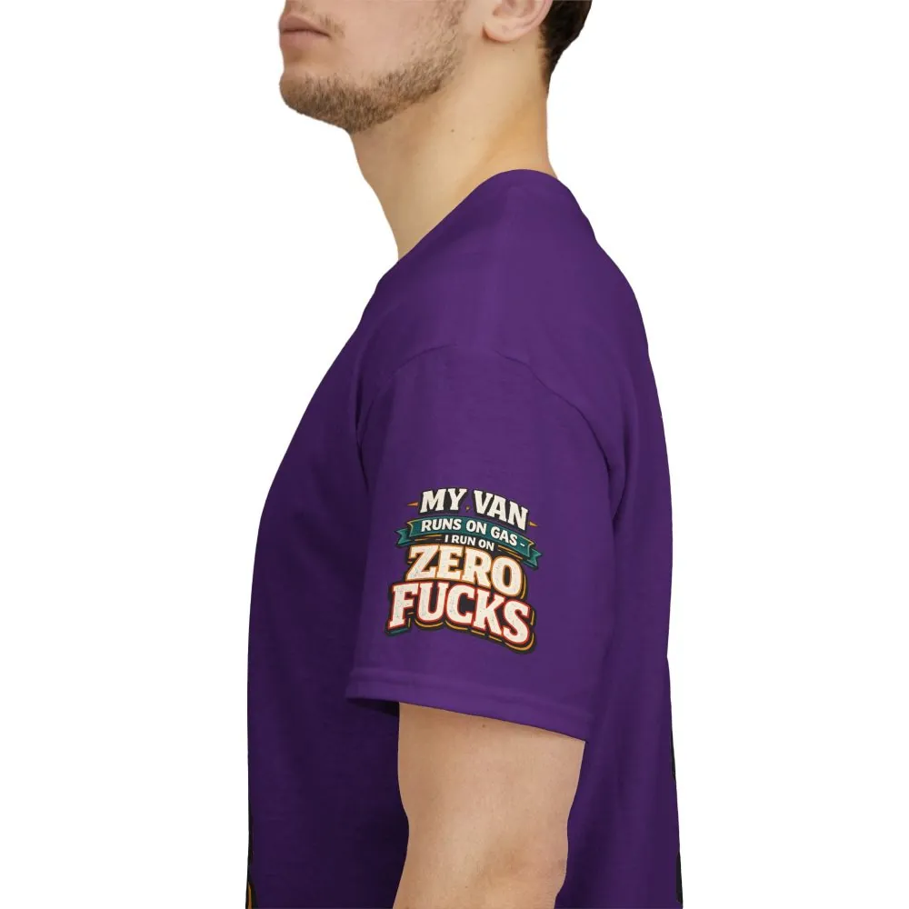 Unisex Heavy Cotton Tee — "My Van Runs On Gas" Design F**K-Line