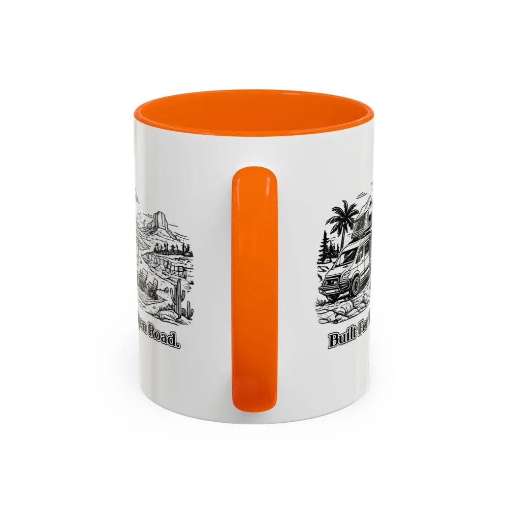Accent Coffee Mug (11, 15oz) — "Built For The Open Road" Design Minimal-Line