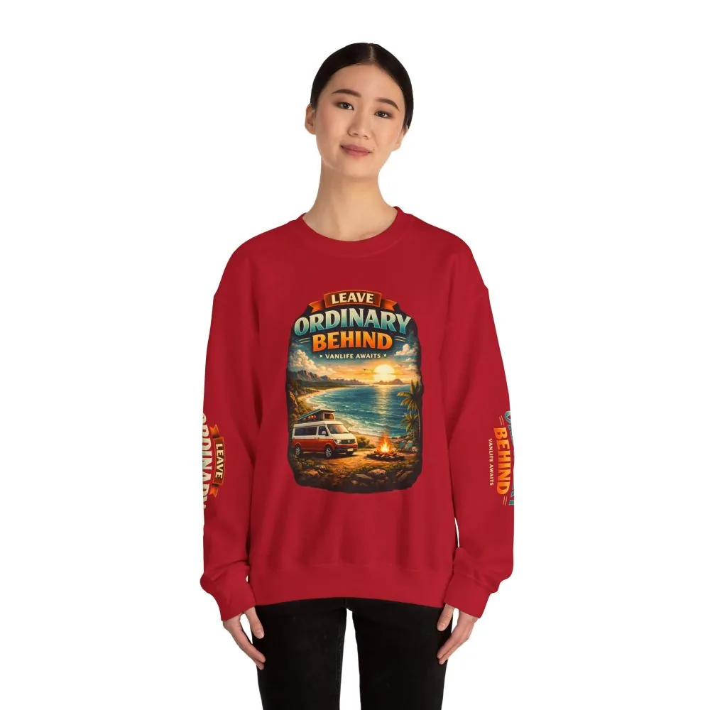 4899814259120229717_2048.jpeg Unisex Heavy Blend™ Crewneck Sweatshirt — "Leave Ordinary Behind" Design Scenic-Line