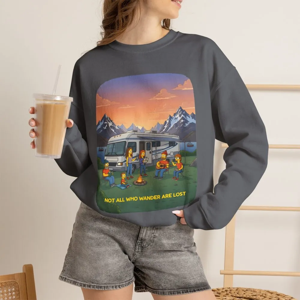 4924542905208485412_2048.jpeg Unisex Heavy Blend™ Crewneck Sweatshirt — "Not All Who Wander Are Lost" Design Sitcom-Line