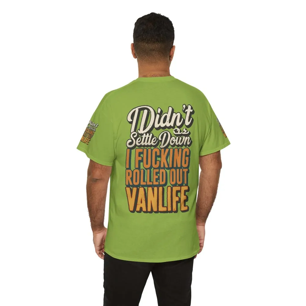 Unisex Heavy Cotton Tee — "Dind´t Settle Down" Design F**K-Line