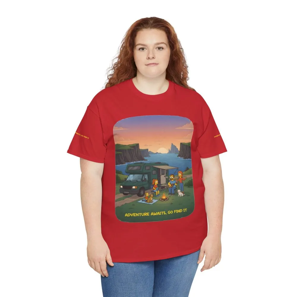 4930534881719227274_2048.jpeg Unisex Heavy Cotton Tee — "Adventure Awaits-Go Find It" Design Sitcom-Line