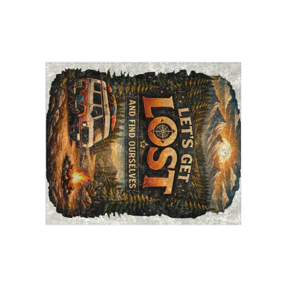 4942007555465490687_2048.jpeg Crushed Velvet Blanket —"Let´s Get Lost And Find Ourselfs" Design Scenic-Line (Campervan)