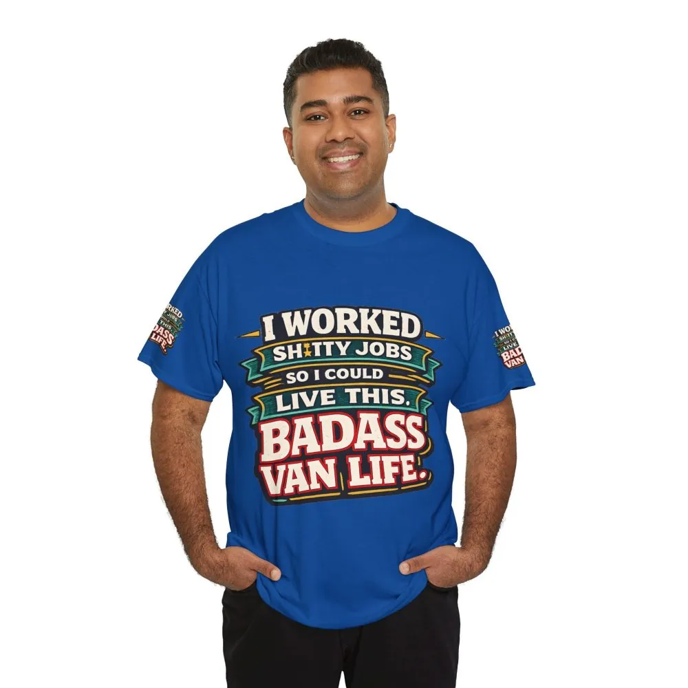 Unisex Heavy Cotton Tee — "I Worked Shitty Jobs" Design F**K-Line